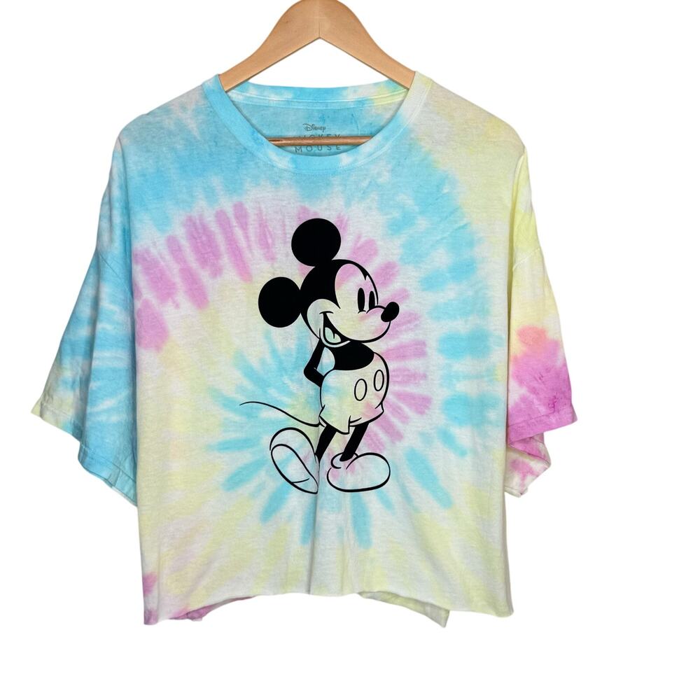 Disney Mickey Mouse Tie Dye T Shirt XL Pastel Graphic Tee NWT Theme Parks